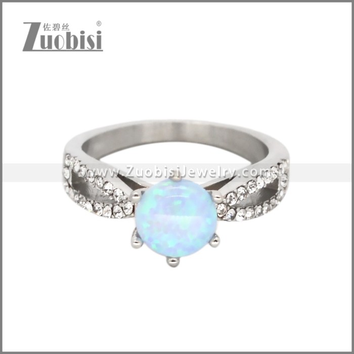 Stainless Steel Opal Ring for Women r010408S1