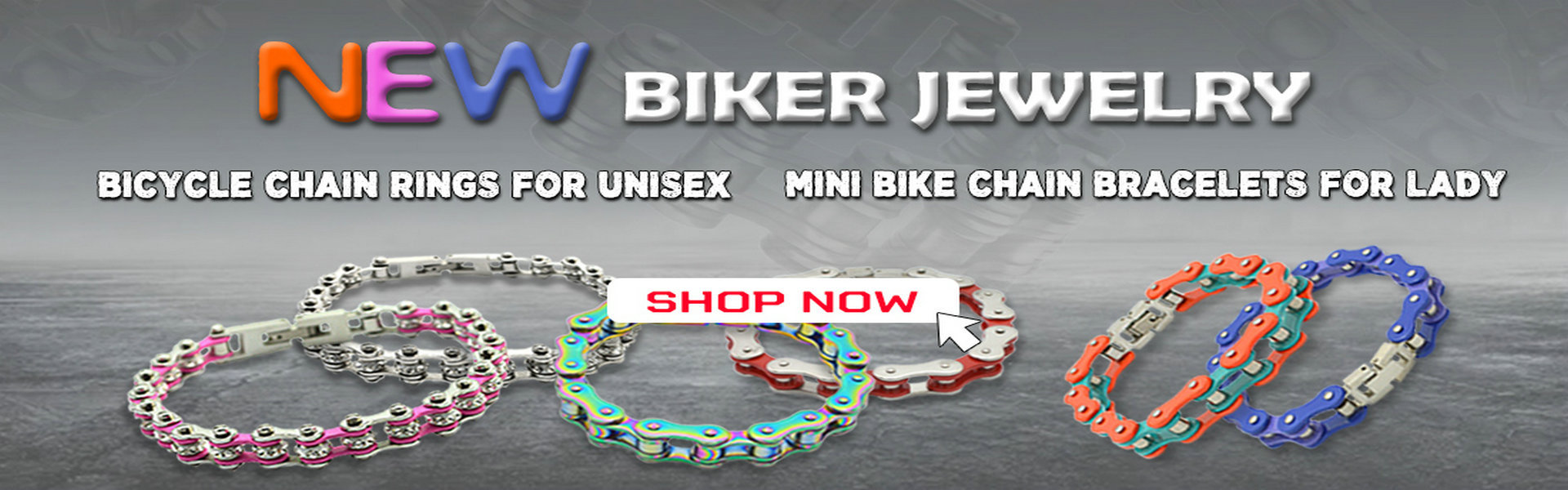 new motorcycle biker chain bracelet