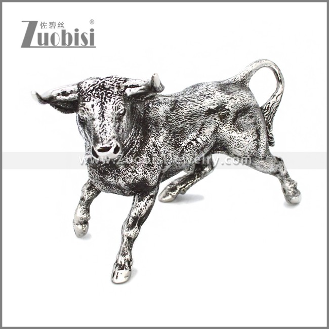 Heavy and Solid Stainless Steel Bull Statue a001062