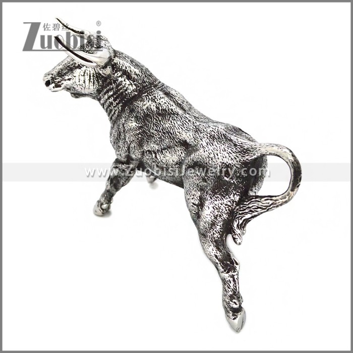 Heavy and Solid Stainless Steel Bull Statue a001062