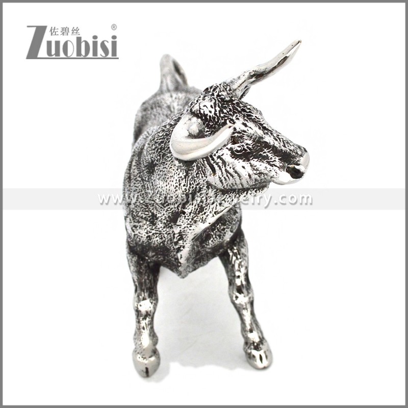 Heavy and Solid Stainless Steel Bull Statue a001062