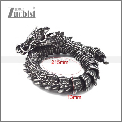 Stainless Steel Casting Dragon Bracelet B010926S