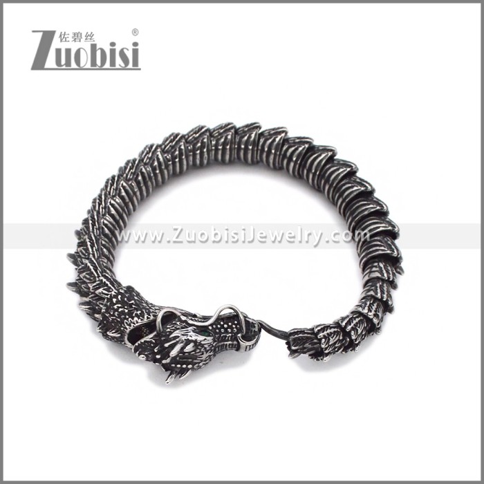 Stainless Steel Casting Dragon Bracelet B010926S