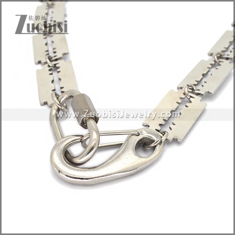 Custom Hand Made Gothic Stainless Steel Razor Blade Wallet Chain y000065S