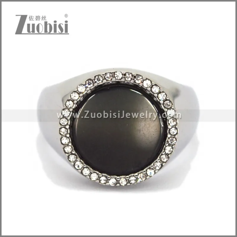 Stainless Steel Stone Ring r010669S1