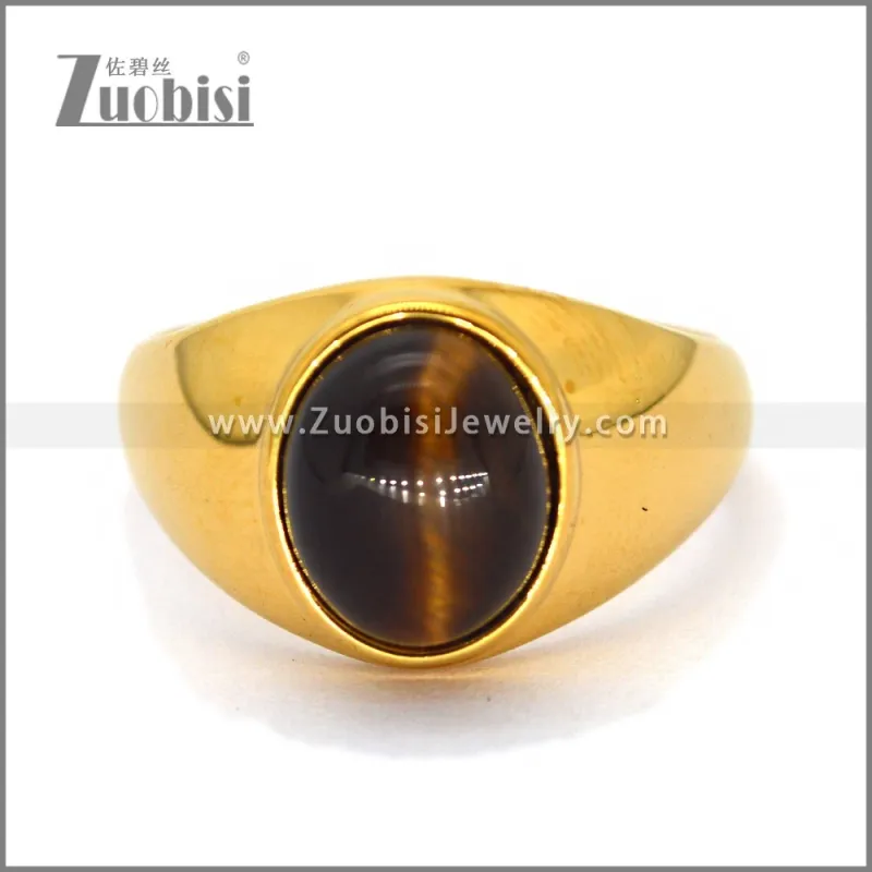 Stainless Steel Stone Ring r010667G2