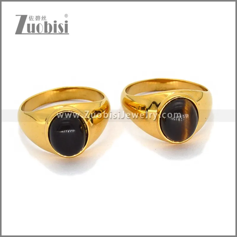 Stainless Steel Stone Ring r010667G1