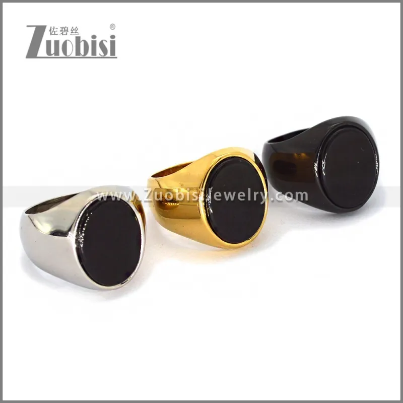 Stainless Steel Stone Ring r010670S