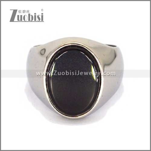 Stainless Steel Stone Ring r010670S