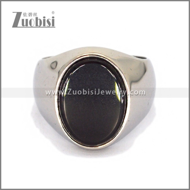 Stainless Steel Stone Ring r010670S