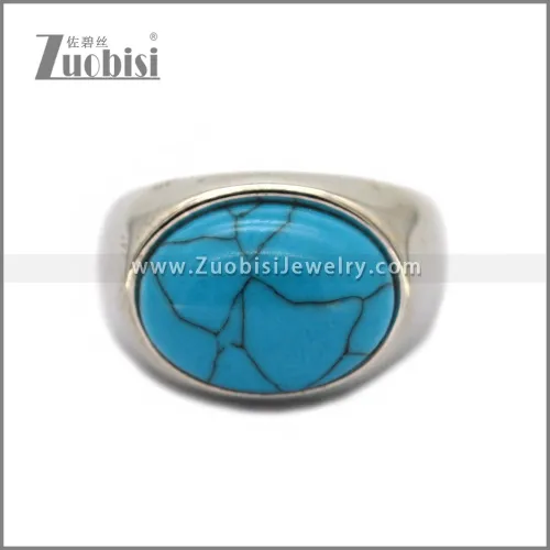 Stainless Steel Stone Ring r010673S4