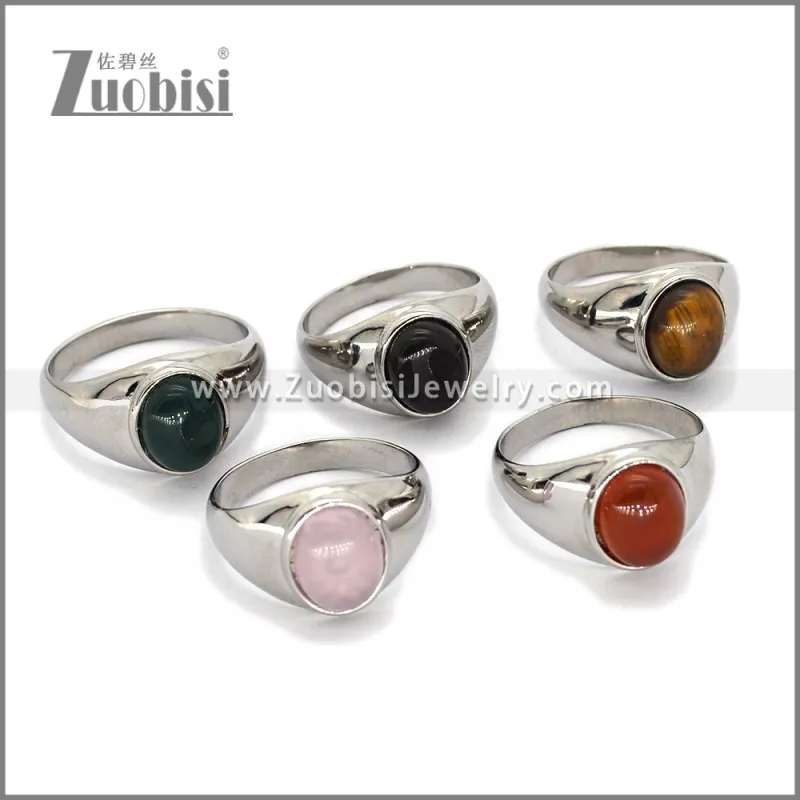 Stainless Steel Stone Ring r010667S5