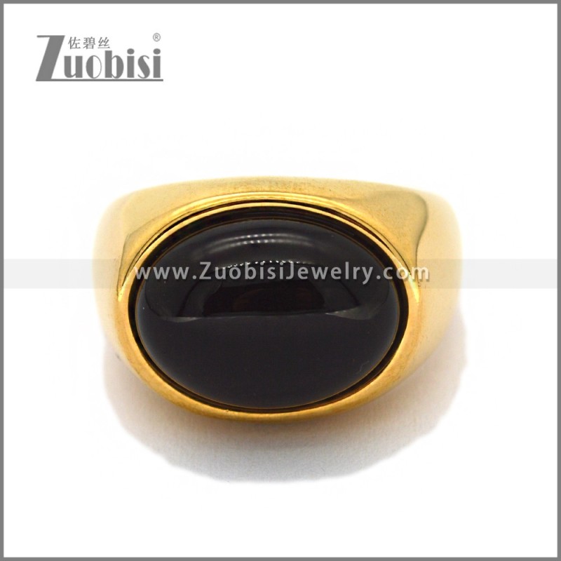 Stainless Steel Stone Ring r010673G1