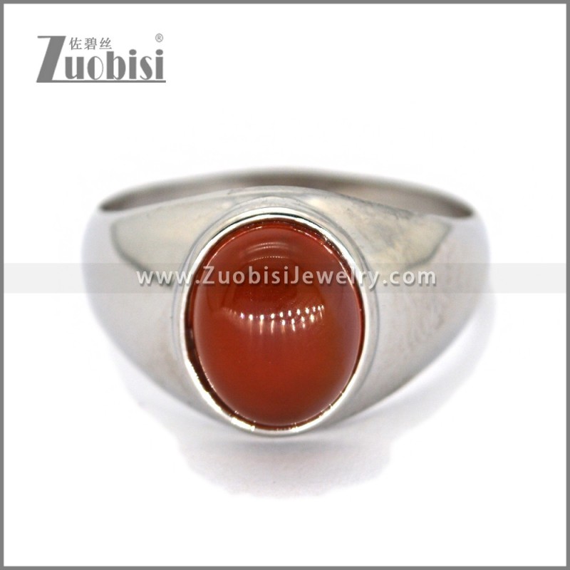 Stainless Steel Stone Ring r010667S2