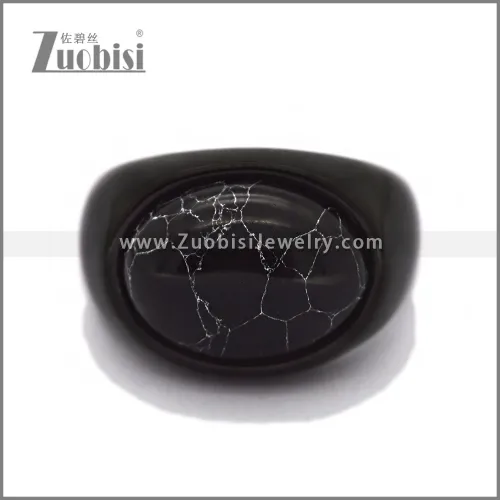 Stainless Steel Stone Ring r010673H3