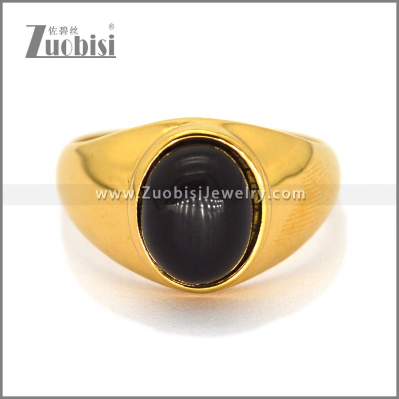 Stainless Steel Stone Ring r010667G1