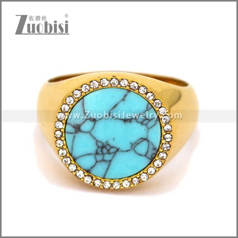 Stainless Steel Stone Ring r010669G2