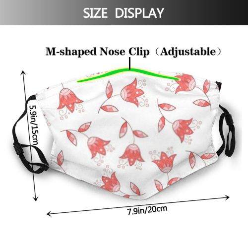 yanfind  Spring Fashion Flower Vintage  Cartoon Plant Retro Dot Decorative Swirls Dust Washable Reusable Filter and Reusable Mouth Warm Windproof Cotton Face