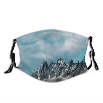 yanfind Ice Shore Coast Glacier Daylight Frost Frosty Mountain Waves Snowy Icy Sea Dust Washable Reusable Filter and Reusable Mouth Warm Windproof Cotton Face