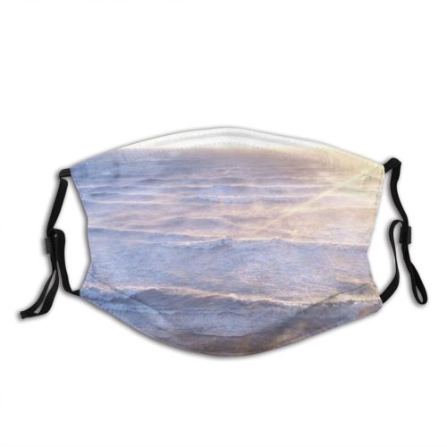 yanfind Winter Horizon Coast Cloud Shore Landscape Sea Sky Ocean Stormy Windy Passion Dust Washable Reusable Filter and Reusable Mouth Warm Windproof Cotton Face