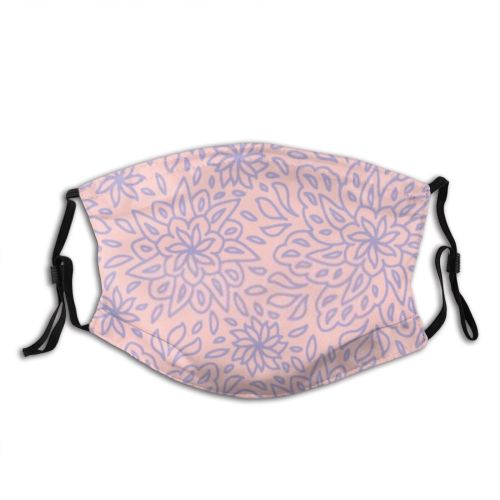 yanfind  Spring Fashion Flower Decor Vintage Plant Rose Elegant Peach Decorative Design Dust Washable Reusable Filter and Reusable Mouth Warm Windproof Cotton Face