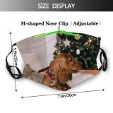 yanfind Idyllic Sit Dog Creature Spruce Holidays Happy Merry Sofa Cute Cozy Comfort Dust Washable Reusable Filter and Reusable Mouth Warm Windproof Cotton Face