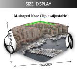 yanfind Marina Urban Harbor Monaco City Metropolitan Waterway Monte Formula Vehicle Boat Area Dust Washable Reusable Filter and Reusable Mouth Warm Windproof Cotton Face