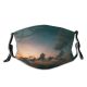 yanfind Idyllic Afterglow Oceanside Sunset Seaside Dawn Sea Clouds Beach Surf Tranquil Scenery Dust Washable Reusable Filter and Reusable Mouth Warm Windproof Cotton Face
