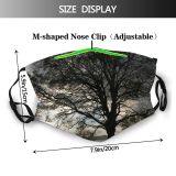 yanfind Winter Cloud Landscape Sky Tree Tree Branch Plant Atmosphere Natural Morning Atmospheric Dust Washable Reusable Filter and Reusable Mouth Warm Windproof Cotton Face