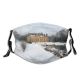 yanfind Winter Winter Natural Landscape Sky Snow River Frost Waterway Lake France Trees Dust Washable Reusable Filter and Reusable Mouth Warm Windproof Cotton Face