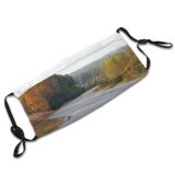 yanfind Sky Copyspace Natural Atmospheric Autumn Trip Wilderness Leaves Hampshire Landscape Sky Fall Dust Washable Reusable Filter and Reusable Mouth Warm Windproof Cotton Face