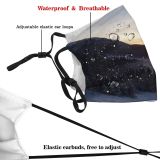 yanfind Ridge Winter Winter Atmospheric Lights Mountain Sky Light Snow Hill Landforms Sunrise Dust Washable Reusable Filter and Reusable Mouth Warm Windproof Cotton Face