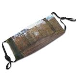 yanfind Trail Path Natural Autumn Woody Leaves Landscape Branch Wood Forest Leaf Tree Dust Washable Reusable Filter and Reusable Mouth Warm Windproof Cotton Face