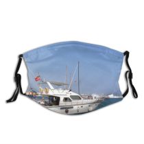 yanfind Yatch Mersin Vehicle Boating Vessel Sea Sky Harbour Ship Fishing Marina Watercraft Dust Washable Reusable Filter and Reusable Mouth Warm Windproof Cotton Face