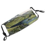 yanfind Lake Daylight Hike Mountain Explore Rock Scenery Mountains Grass Valley Snow Outdoors Dust Washable Reusable Filter and Reusable Mouth Warm Windproof Cotton Face