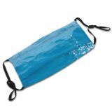 yanfind Wave Mallorca Sea Sky Turquoise Ocean Aqua Azure Summer Sea Wave Wind Dust Washable Reusable Filter and Reusable Mouth Warm Windproof Cotton Face