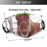 yanfind Holidays Winter Christmas Tack Chestnut Horse Silly Mane Pack Equestrian Navidad Comp Dust Washable Reusable Filter and Reusable Mouth Warm Windproof Cotton Face