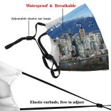 yanfind FALSE Shore Columbia Skyscraper Creek Range Vancouver Tranquility Snow City Modern Snowcapped Dust Washable Reusable Filter and Reusable Mouth Warm Windproof Cotton Face
