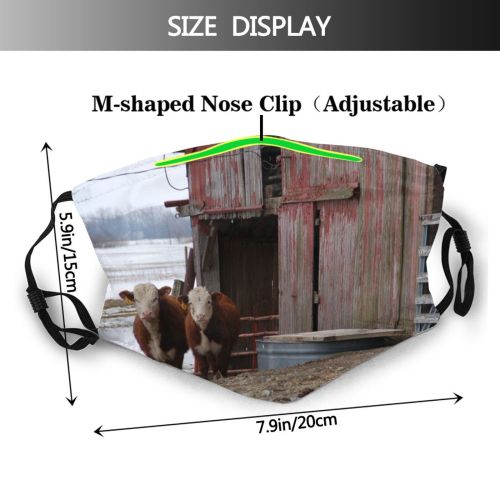 yanfind Rural Barn Farm Bovine Fence Barn Wood Winter Area Cow Snout Calf Dust Washable Reusable Filter and Reusable Mouth Warm Windproof Cotton Face