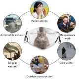 yanfind Isolated Pet Fluffy Eyes Cat Cute Adorable Dust Washable Reusable Filter and Reusable Mouth Warm Windproof Cotton Face
