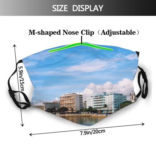 yanfind Metropolis Pernambuco Building Work Settlement Area Tourism Trip City Cloud Sky Light   Dust Washable Reusable Filter and Reusable Mouth Warm Windproof Cotton Face