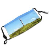 yanfind Gras Sky Grass Tree Mandrel Tree Wilderness Lonley Cloud Dead Clouds Alone Dust Washable Reusable Filter and Reusable Mouth Warm Windproof Cotton Face