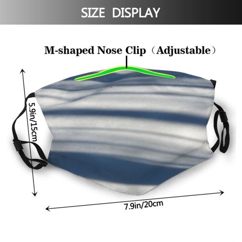 yanfind Nieve Winter Texture Shadows Winter Ripples Sky Bed Snow Stripes Forest Tree Dust Washable Reusable Filter and Reusable Mouth Warm Windproof Cotton Face