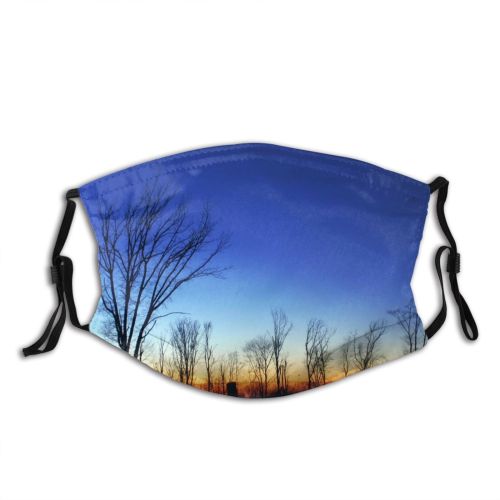 yanfind Hill Horizon Natural Sun Cloud Landscape Sky Sunlight Rainbow Tour Branch Hump Dust Washable Reusable Filter and Reusable Mouth Warm Windproof Cotton Face