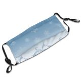 yanfind Design Sky Snowflake Snow Snowflakes Winter Grass Season Frost Snow Dust Washable Reusable Filter and Reusable Mouth Warm Windproof Cotton Face