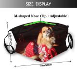 yanfind Isolated Santa Asian Christmas Cute Xmas Cozy Zodiac Winter Dog Year Puppy Dust Washable Reusable Filter and Reusable Mouth Warm Windproof Cotton Face