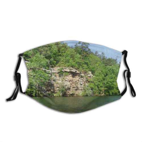 yanfind Resources Scenery Sky Beautiful Lake Creek Natural Spring Vegetation Landscape Rocks Boulders Dust Washable Reusable Filter and Reusable Mouth Warm Windproof Cotton Face