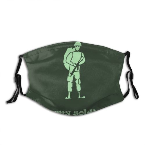 yanfind Isolated Professional Artwork Little Cute Sniper Soldier Doodle Simple Power Design Art Dust Washable Reusable Filter and Reusable Mouth Warm Windproof Cotton Face