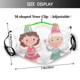 yanfind Isolated Smile Little Cute Dress Kid Cheerful Child Curly Doodle Magic Summer Dust Washable Reusable Filter and Reusable Mouth Warm Windproof Cotton Face
