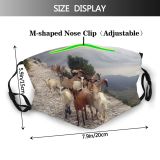 yanfind Goat Goatherd Goats Herd Rain Rock Mountain Cow Herding Pack Vertebrate Family Dust Washable Reusable Filter and Reusable Mouth Warm Windproof Cotton Face